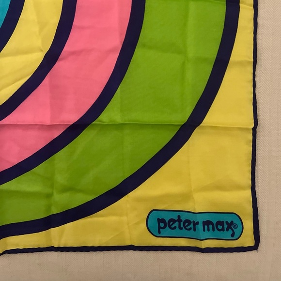 Vintage Peter Max Silk Print Scarf - Picture 2 of 4